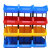 汉河HKCC04 零件盒组合式 塑料元件盒物料盒 配件盒 货架组合螺丝盒 蓝色 500*385*240mm