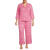 凯特·丝蓓纽约（Kate Spade New York）奢侈品潮牌爱心印花长袖睡衣套装纽扣v领休闲舒适 Pink/White 1X