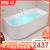 果敢果敢按摩浴缸家用小户型亚克力独立式日系深泡恒温成人浴缸158 空缸+银色溢水下水 1.5m