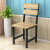汉河工厂钢木椅工厂办公工作椅钢木靠背  单位：把 定制 黑架+浅胡桃色