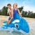 INTEX火烈鸟游泳圈玩具成人儿童水上玩具坐骑独角兽泳池充气浮床 黑鲸坐骑【脚泵】