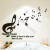 创意音符亚克力3d立体墙贴班级音乐教室布置卧室床头背景装饰贴画 黑色 大