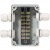 接线端子盒 塑料监控电源带端子户外防水穿线电缆分线 密封盒 一进三出8位端子25A（带耳）