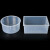 圆形塑料水槽方形实验试剂瓶托盘加厚大号容器透明塑料水盆试验盒 水槽圆形直径20*10cm