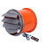 高速百叶圆筒抽风机工业大功率管道可变速排气扇换气油烟机ONEVAN 10寸橙色高速圆筒带开关低