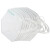 橙央100只防尘口罩工业粉尘打磨装修KN90一次性口罩防透气PM2.5颗粒物 N1耳戴式白色100只