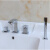 浴室柜洗漱台组合龙头三孔四孔面盆套装抽拉三四件套水龙头小花洒 平头大七立式四件套 含进水管