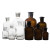 兰诗（LAUTEE）SY4055 试剂瓶 玻璃细口瓶 磨砂口透明小口瓶分装瓶 棕色250ml （2个装)