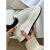 【新.品】今年流行的小白鞋女2024春季新款厚底增高低帮板鞋 黑色 跟高3.5厘米 38