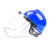 筑采（ZHUCAI）电焊面罩 防护面屏配安全帽式透明防冲击防油飞溅打磨 蓝安全帽+支架+PC加厚包边屏