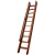 馨怡福定制木梯子复式阁楼楼梯室内直梯带扶手实木单梯木质复古一字爬梯 直梯0.75米长2步