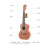 晨声（Csound）尤克里里乌克丽丽ukulele经典全桃花芯木女生初学初学小吉他 23寸沙比利多心形款