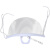 赛瑞佳口罩适用于专用厨师透明微笑厨房定制食堂塑料餐饮餐厅防雾口水飞 白色防雾加高1盒10(可循环使用