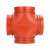 美消 消防管件 防锈漆面 球墨铸铁同径沟槽正四通 外径76 DN65