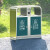 庄太太（双弧形304不锈钢）不锈钢户外分类垃圾桶大号商用环卫小区果皮箱双桶公园室外垃圾箱