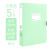 50个装A4加厚塑料档案盒文件夹学生资料盒财务凭证折叠文件收纳盒 5个莫兰绿35mm