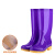 宇禄九州YA-113中筒紫色款耐磨防水胶鞋雨鞋普通防护雨靴可定制