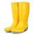 圣驰 劳工高筒白色水鞋 耐油耐酸碱厨房雨靴养殖防滑黄色雨鞋 黄色 42