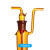 气泡吸收管瓶 透明大泡氏式玻璃大型气体吸收管 甲醛活芯气体采样管 棕色大包氏气泡吸收瓶 棕色5ml普料(中性料)