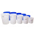 琴奋大号圆桶加厚塑料水桶工业储水圆桶餐厅厨房泔水桶大号垃圾桶白色 100L 带桶盖