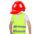 帮手仕 反光背心安全帽套装 工地施工安全防护服 均码 橙色反光衣+白帽