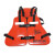 英耐特 船用CCS三片式专用EVA石油成人工作救生衣浮力背心救生衣海上 红色
