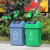 圣极光摇盖垃圾桶大号分类卫生桶果皮箱100L绿色厨余垃圾G5904