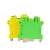 ZDCEE UK配套黄绿双色接地端子排USLKG2.5/3/5/6/10/16/35平方PE USLKG3 10片