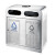 和畅（HC）GPX-98A 分类环保垃圾桶 不锈钢户外垃圾桶分类环保垃圾桶室外垃圾箱小区垃圾筒公用可回收果皮桶