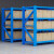 贺曼仓库货架置物架库房中型展示架中型货架蓝色200*60*200（4层主架）