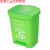 定制适用于垃圾分类40L脚踩厨间办公室用可回收塑料大容 50L双桶绿加灰可回收和其他