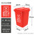浙江省版杭州4色分类垃圾桶大容量易腐其他大号商用240户外环卫桶 60L带轮桶(不要轮子) 草绿-易腐