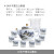曼远国货陶瓷千里江山盖碗功夫茶杯中式茶具套装茶叶罐 千里江山茶壶套装 10件