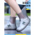 无印MUJ雨鞋男女款雨靴套防雨脚套外穿下雨天防水防滑硅胶加 【加厚耐磨防滑】低筒-天空蓝 M(34-36码鞋)