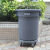 清洁圆形垃圾桶大号泔水桶带轮子大容量商用户外塑料环卫桶 白云60L窄边垃圾桶 免手触