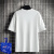 NASAWASSUP今年流行的潮牌短袖t恤男士宽松夏季男装半袖T恤简约洋气的上衣服 SLW*TX225白色 M