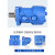 cy液压摆线马达低转速大扭矩BMR-50/80/100/160/200模具油马定制定制 天蓝色 BMR-400 两孔25.4轴