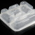 谐晟 一次性透明塑料分格餐盒 打包盒汤碗保鲜盒 薄壁五格1000ml/个*150个（实物不含勺） 1箱