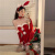 迦图鲮兔女郎cos服圣诞性感连衣裙万圣节网红主播款圣诞节运动套装 粉色 L