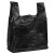 加厚防漏背心式垃圾袋手提塑料服装打包搬家收纳袋 黑色40*70cm 100只装 /包
