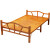 北欧宜家折叠床单人双人凉床租房结实便携家用1.5米结实1.2米午休躺睡竹床 80cm宽床板加固+床垫