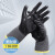 Rockwell  NL2003 劳保手套耐磨工作防护手套装卸打磨丁腈涂胶耐油防滑手套 5副装  黑色 M   8寸