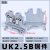 UK2.5b铜件导轨式电压接线端子排UK-2.5N轨道接线2.5MM平方UK端子 UK2.5B灰色1只
