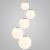 简约单头白色圆球形玻璃吊灯餐厅楼梯创意个性时尚服装店泡泡 直径15CM球+LED高亮暖光