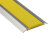 金固牢 铝合金楼梯防滑条 踏步防撞护角 1米黄色50mm KZS-464
