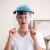 透明口罩餐饮厨房厨师饮食塑料面罩防护儿童的防一次性罩 防油溅面罩蓝顶款