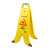 定制适用小心地滑台阶安全警示牌禁止停车标志酒店用品立式香蕉皮路锥创意 60cmA字牌全英文小心地滑 60x30cm