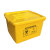 医疗废物周转箱垃圾转运箱加厚加大120L黄色垃圾桶利器盒 60L-80L周转箱袋子100个