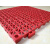 加厚工程地垫浴室淋浴防滑塑料拼接垫卫生间厨房隔水PVC胶垫 红色 30X30CM高1.5CM软材质(8片