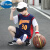 A 21 FUNB童装男童夏季篮球服2024新款儿童运动服男孩速干套装短袖假两件套 23号中国球服-蓝色 120cm